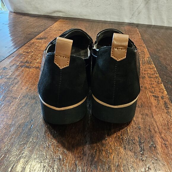 Dr. Scholl’s Webster Loafer Size 9 Black Patent & Suede Platform Indie Sleaze - Picture 7 of 8